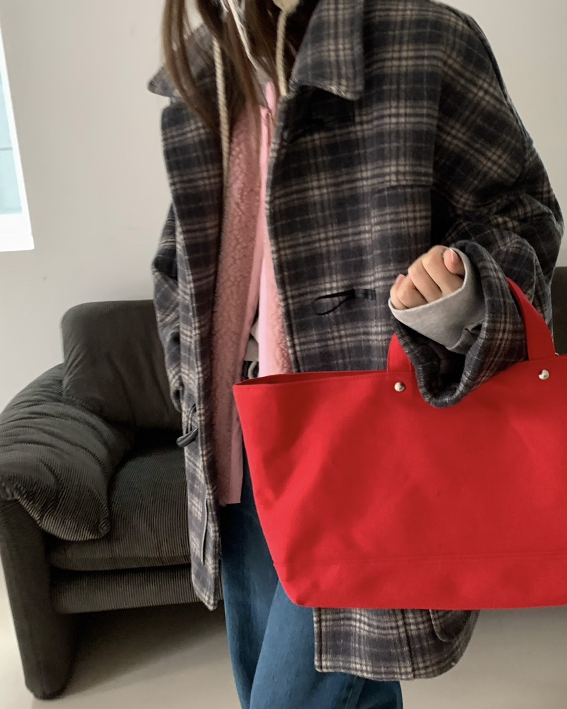 PEBBLE/LAYER韓國直郵女裝新款職業休閑推薦中長款大衣格紋PEBBLE中長款大衣