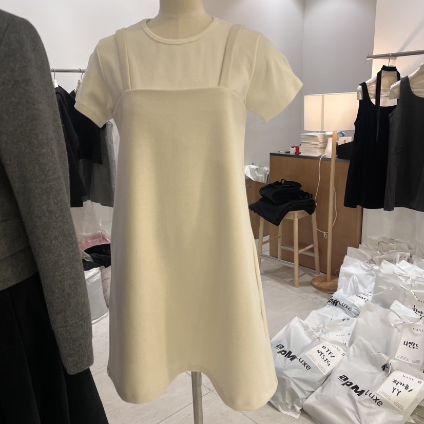 MANE韓國直郵女士新品推薦職業休閑24秋夏人氣連衣裙不含內搭1.3連衣裙圖色1