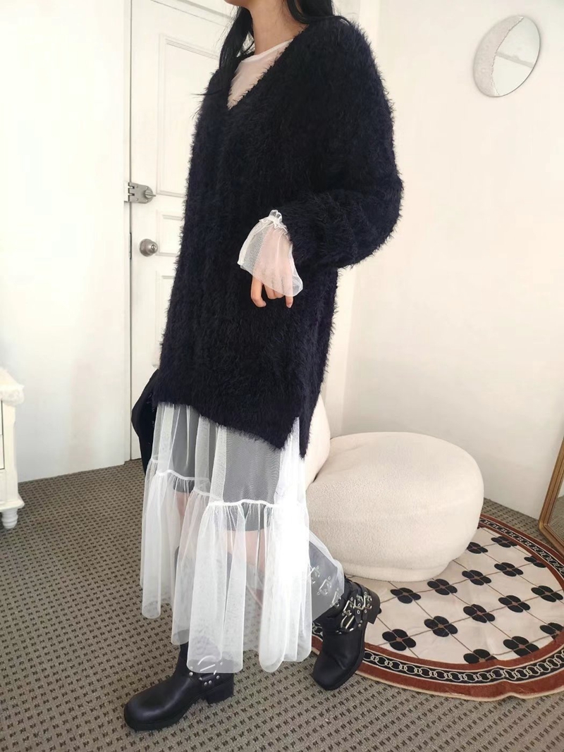LAYERING東大門實拍女裝新品熱賣時尚休閑真品針織衫寬松長款LAYERING針織衫