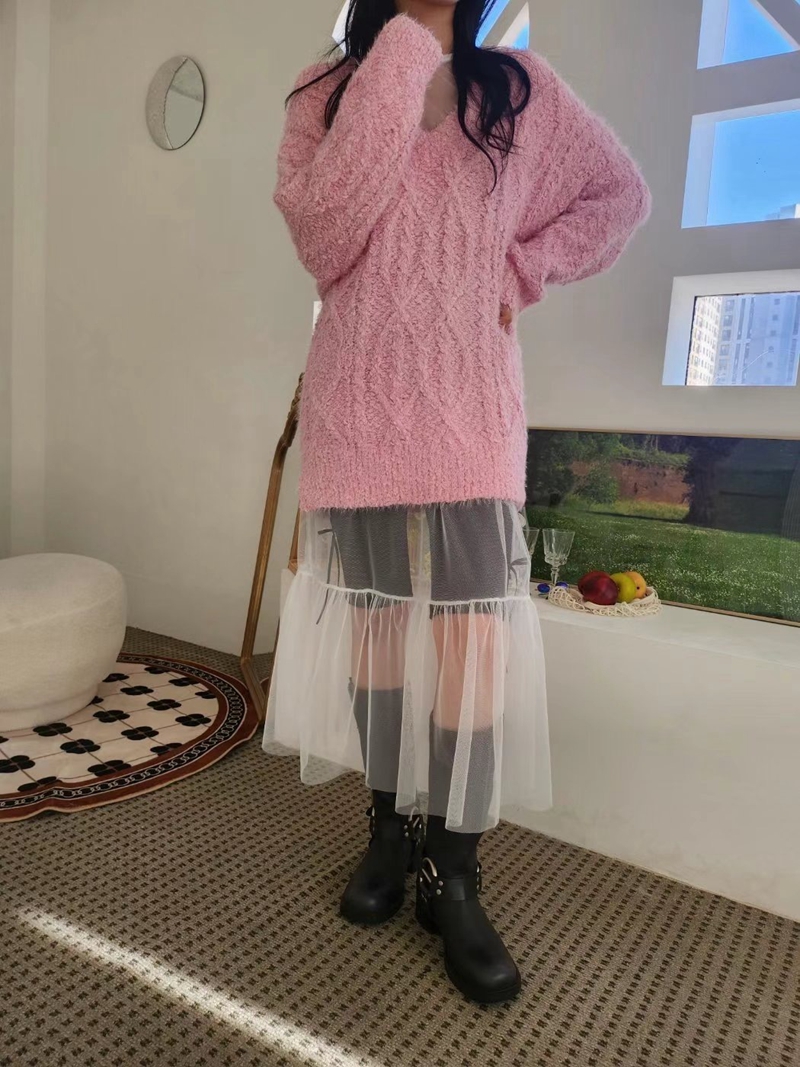 LAYERING東大門實拍女裝新品熱賣時尚休閑真品針織衫寬松長款LAYERING針織衫