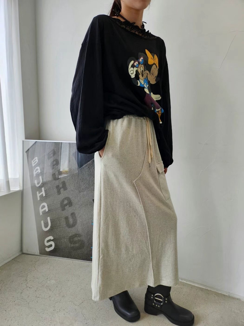 LAYERING韓國直郵女裝新品熱賣職業真品人氣24秋夏長裙口袋LAYERING長裙