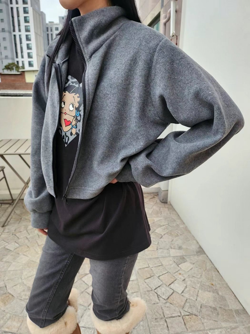 LAYERING韓國直郵女裝新品24秋夏推薦真品人氣職業衛衣拉鏈LAYERING衛衣