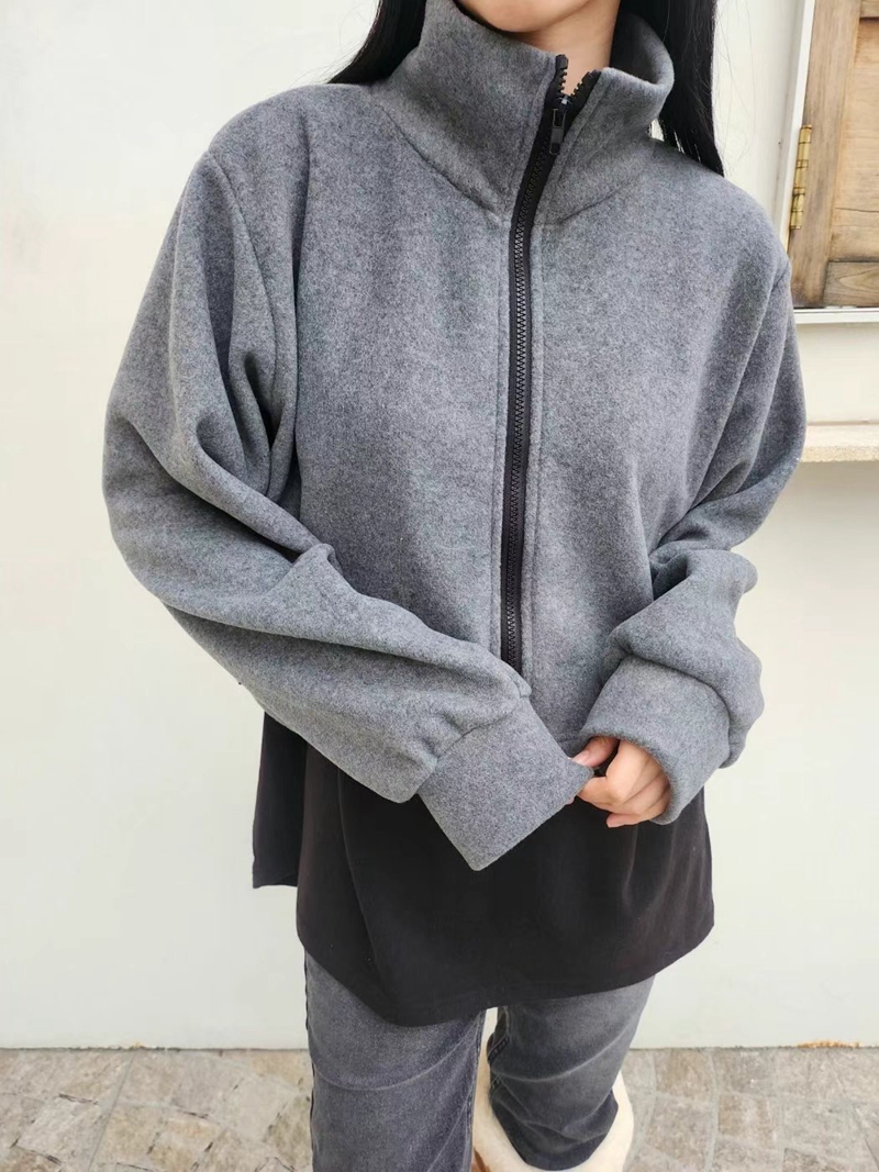 LAYERING韓國直郵女裝新品24秋夏推薦真品人氣職業衛衣拉鏈LAYERING衛衣圖色2
