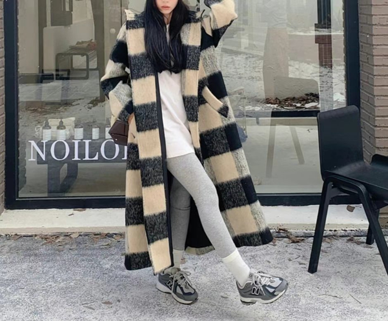 ETEMOY韓國直郵女裝新款推薦休閑職業時尚真品人氣中長款大衣ETEMOY中長款大衣