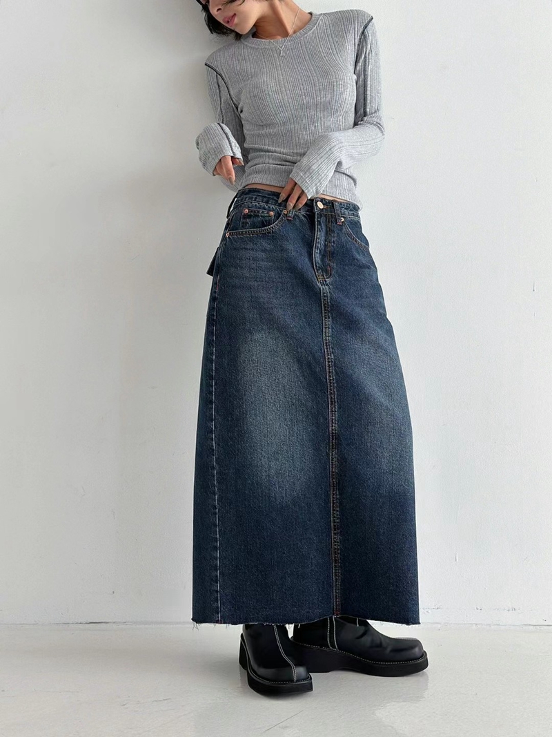 PUBLIC&CO GIRL直郵韓國代購女裝新款24秋冬真品長裙PUBLIC&CO GIRL長裙