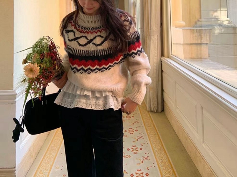 ETEMOY韓國直郵東大門代購女裝新款熱賣24秋冬推薦職業針織衫ETEMOY針織衫圖色2