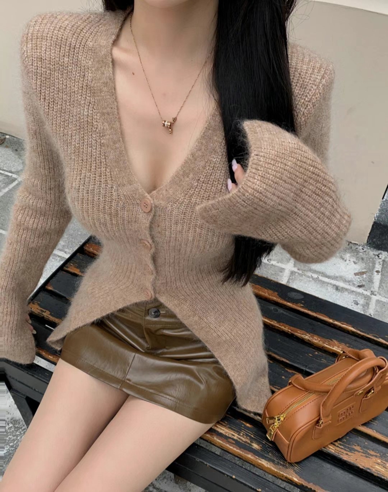 ETEMOY直郵韓國代購女裝新品熱賣真品職業24秋冬針織衫開衫ETEMOY針織衫