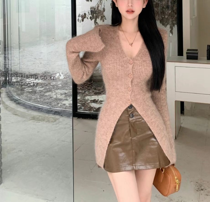 ETEMOY直郵韓國代購女裝新品熱賣真品職業24秋冬針織衫開衫ETEMOY針織衫