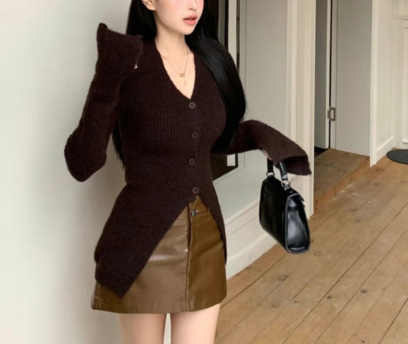 ETEMOY直郵韓國代購女裝新品熱賣真品職業24秋冬針織衫開衫ETEMOY針織衫