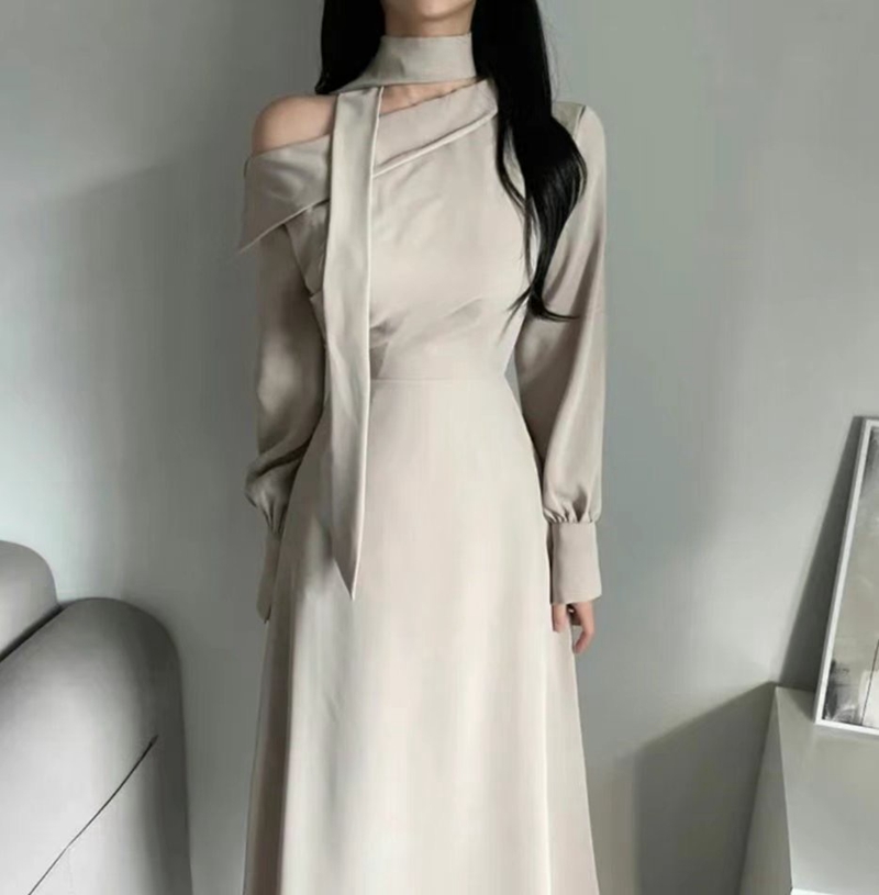 ETEMOY韓國直郵女裝新款24秋冬職業人氣推薦熱賣連衣裙含脖帶ETEMOY連衣裙