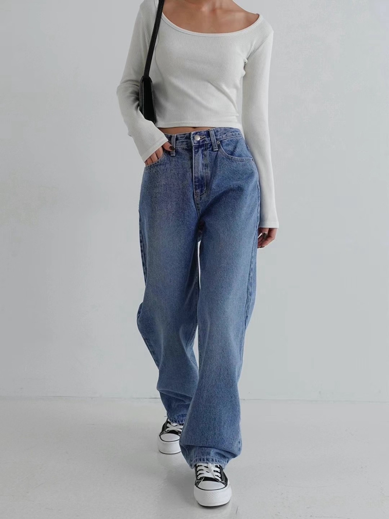 PUBLIC&CO GIRL韓國直郵東大門代購女裝新品職業牛仔褲PUBLIC&CO GIRL牛仔褲