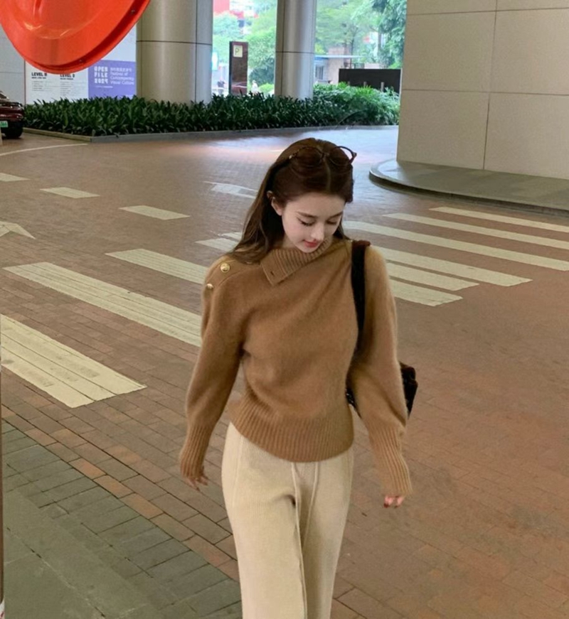 ETEMOY韓國直郵東大門實拍女裝新品真品24秋冬職業休閑針織衫ETEMOY針織衫