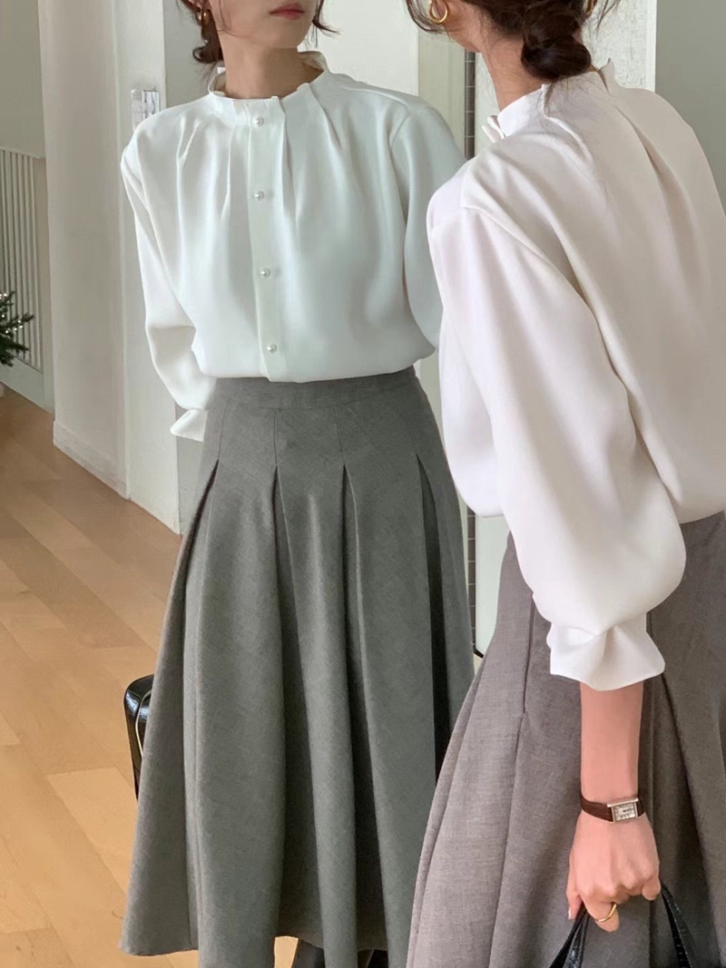 MAYONEZ韓國直郵女裝新款人氣休閑真品熱賣24秋冬襯衫蕾絲衫MAYONEZ襯衫/蕾絲衫