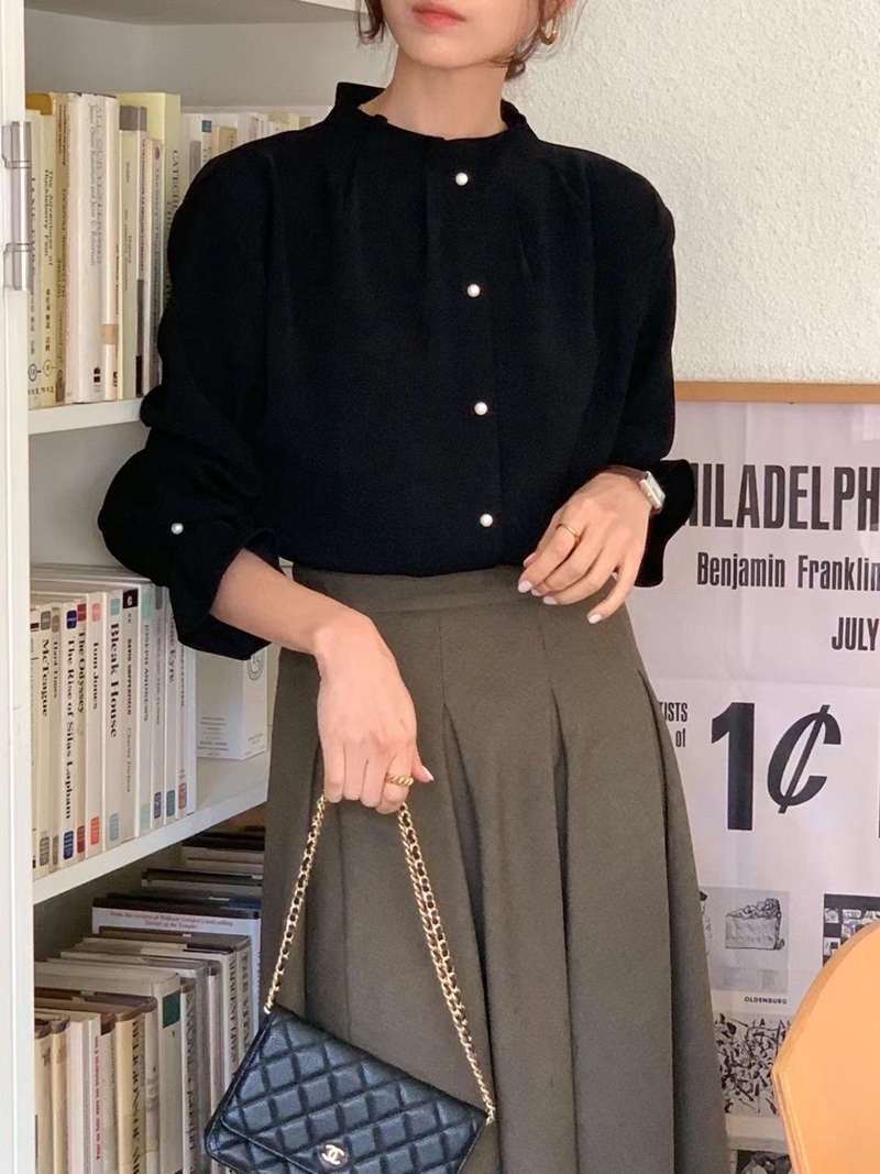 MAYONEZ韓國直郵女裝新款人氣休閑真品熱賣24秋冬襯衫蕾絲衫MAYONEZ襯衫/蕾絲衫圖色2