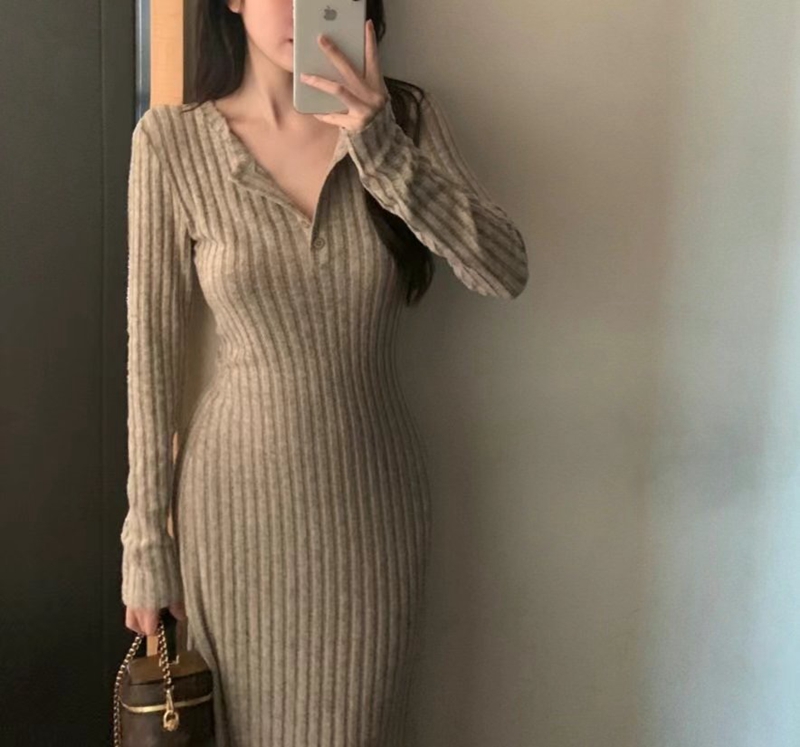 ETEMOY韓國直郵東大門實拍女裝新款時尚熱賣24秋冬休閑連衣裙ETEMOY連衣裙