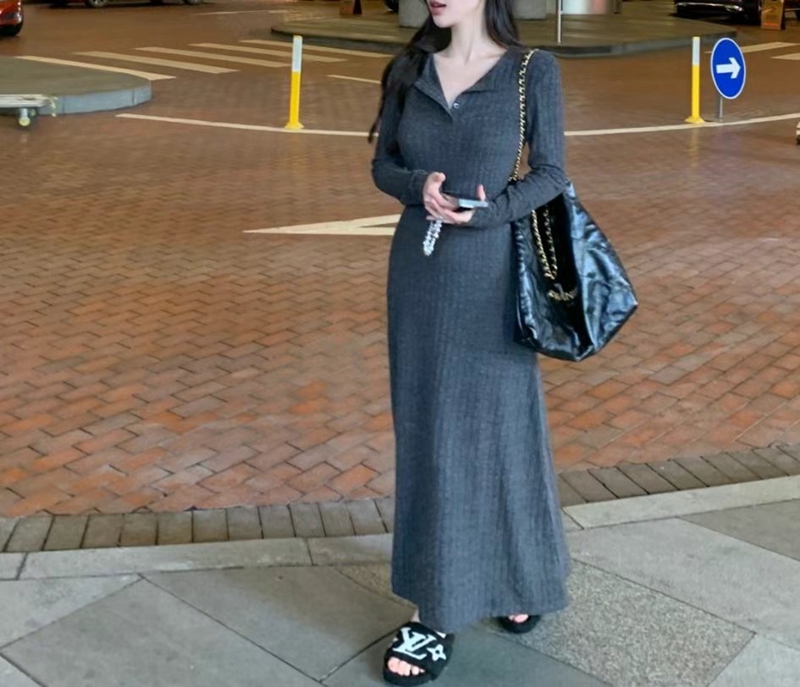 ETEMOY韓國直郵東大門實拍女裝新款時尚熱賣24秋冬休閑連衣裙ETEMOY連衣裙