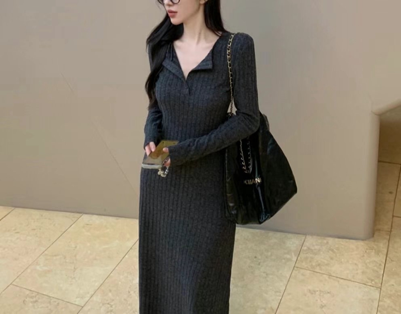 ETEMOY韓國直郵東大門實拍女裝新款時尚熱賣24秋冬休閑連衣裙ETEMOY連衣裙