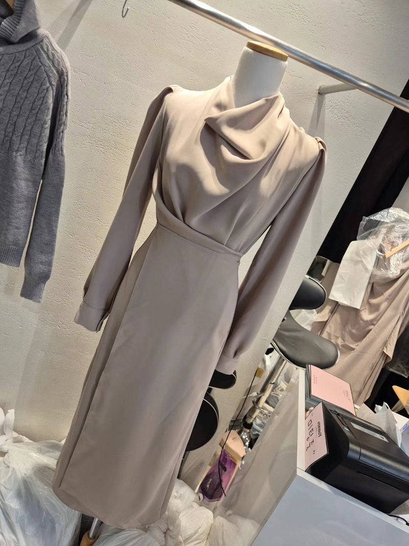 ETEMOY直郵韓國代購女裝新款24秋冬休閑熱賣推薦職業連衣裙ETEMOY連衣裙圖色1