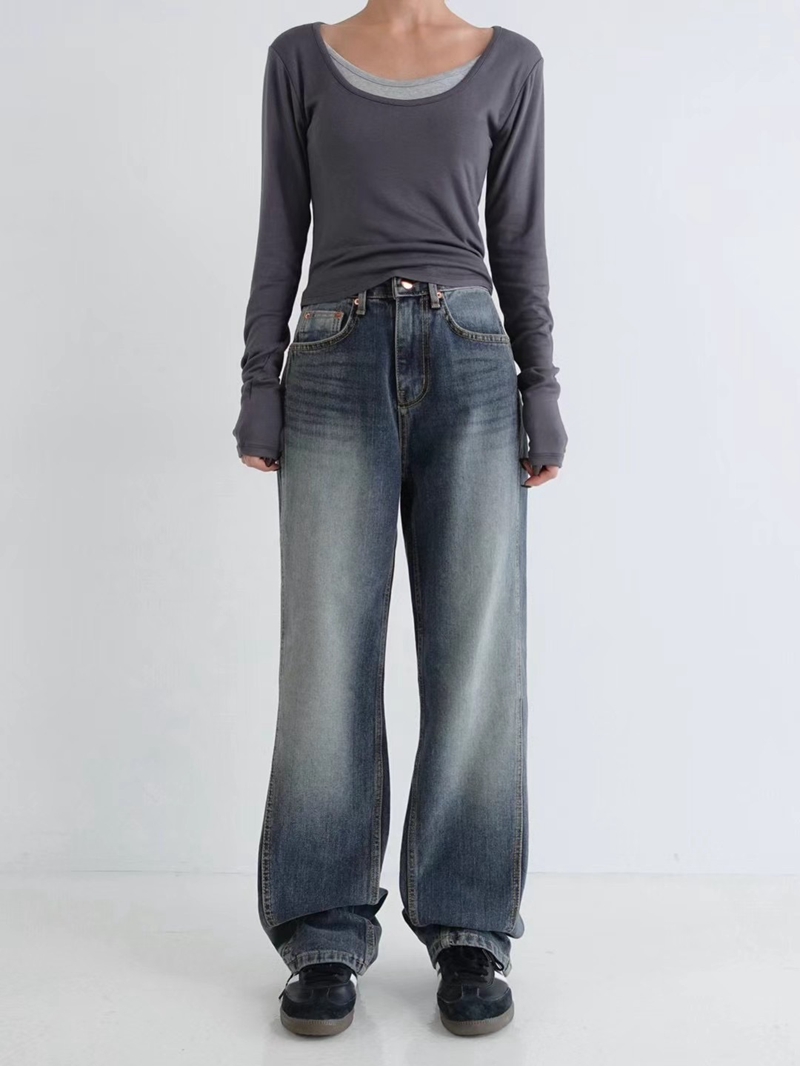PUBLIC&CO GIRL直郵韓國代購女裝新款真品人氣牛仔褲PUBLIC&CO GIRL牛仔褲