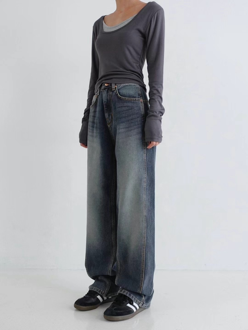 PUBLIC&CO GIRL直郵韓國代購女裝新款真品人氣牛仔褲PUBLIC&CO GIRL牛仔褲