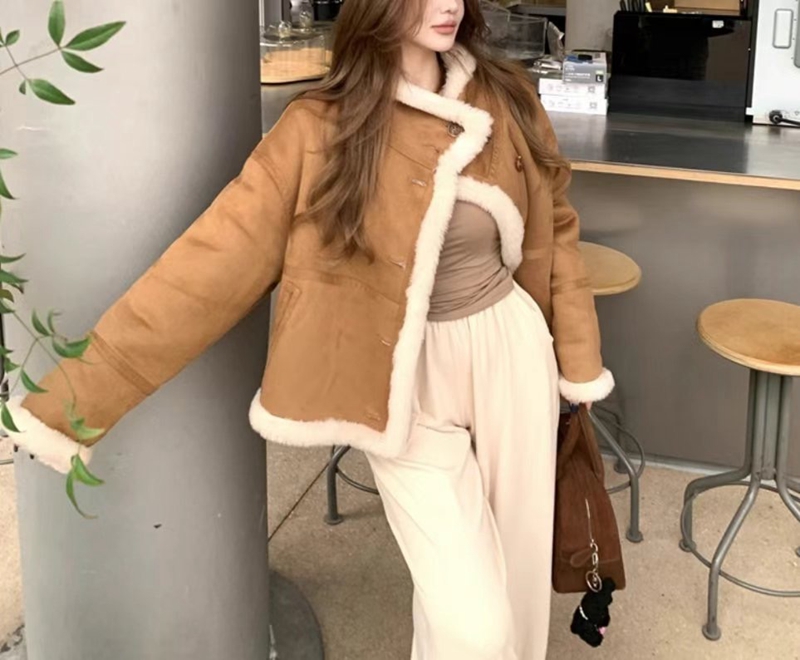 ETEMOY韓國直郵東大門代購女裝新品職業真品時尚短款大衣雙面ETEMOY短款大衣