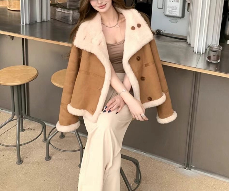 ETEMOY韓國直郵東大門代購女裝新品職業真品時尚短款大衣雙面ETEMOY短款大衣