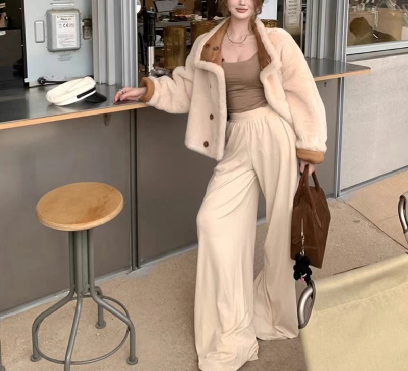 ETEMOY韓國直郵東大門代購女裝新品職業真品時尚短款大衣雙面ETEMOY短款大衣