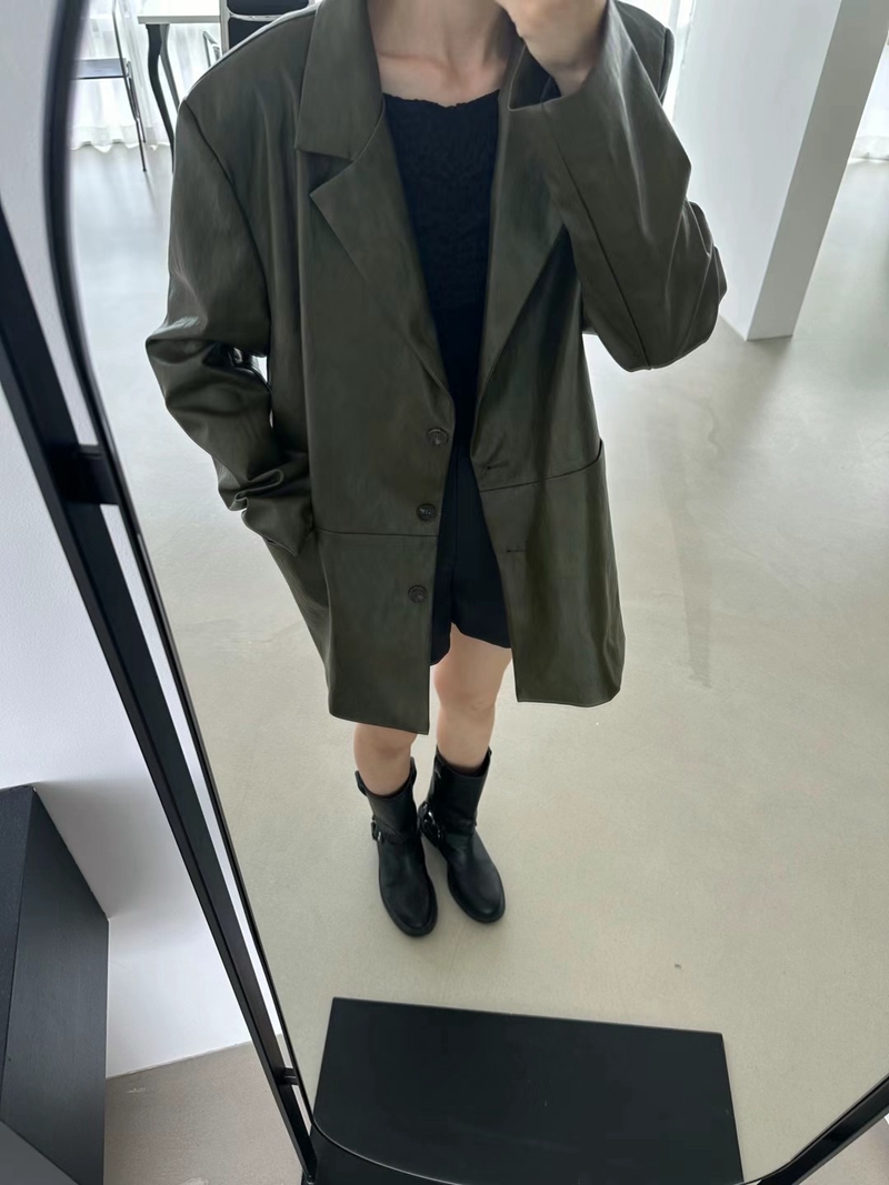 HWYL直郵韓國代購女裝新款時尚職業真品24秋冬熱賣推薦夾克ELMU夾克