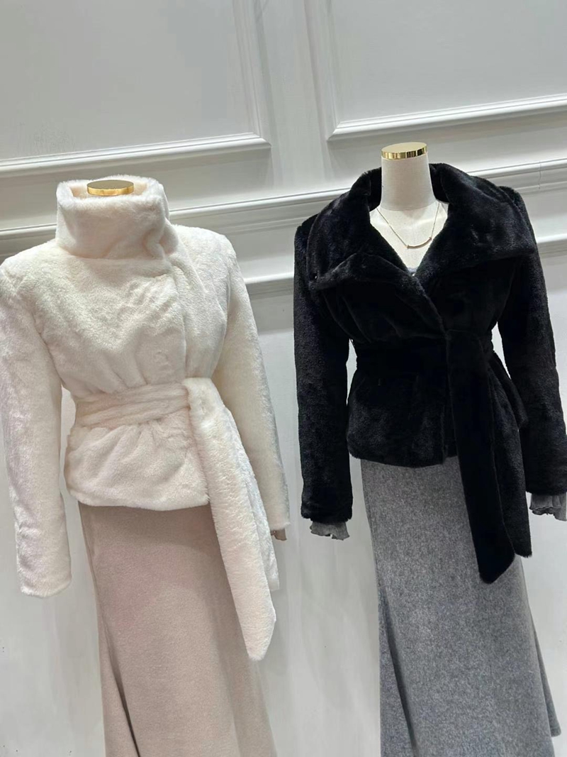 HEE SHOP韓國直郵女裝新款職業人氣時尚真品短款大衣含腰帶HEE SHOP短款大衣