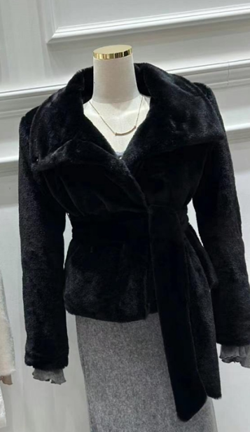 HEE SHOP韓國直郵女裝新款職業人氣時尚真品短款大衣含腰帶HEE SHOP短款大衣圖色2