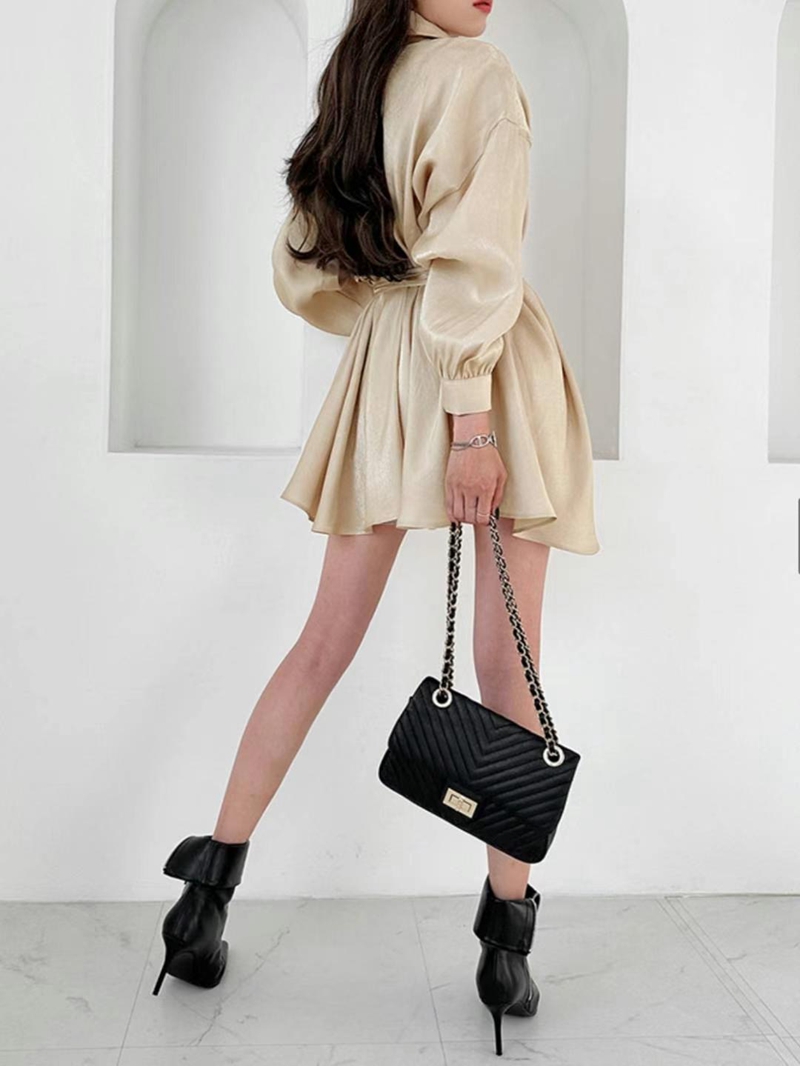 HEE SHOP直郵韓國代購女裝新款真品熱賣人氣時尚連衣裙含腰繩HEE SHOP連衣裙