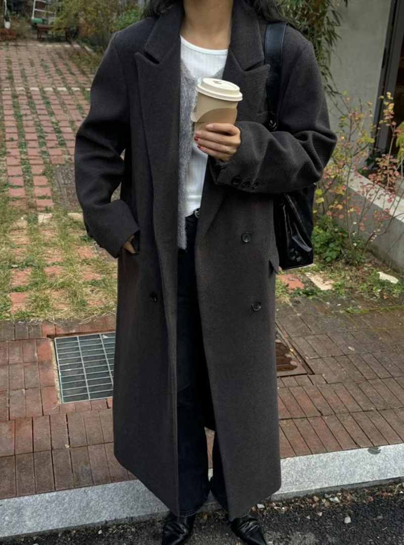 REPAIR韓國直郵東大門實拍女裝新款人氣熱賣中長款大衣羊毛REPAIR中長款大衣