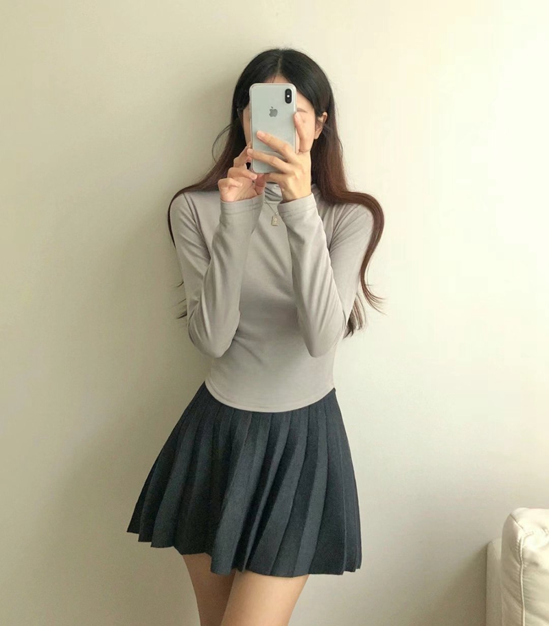 PUDDING韓國直郵女裝新款休閑推薦真品人氣24秋冬職業長袖T恤PUDDING長袖T恤圖色2