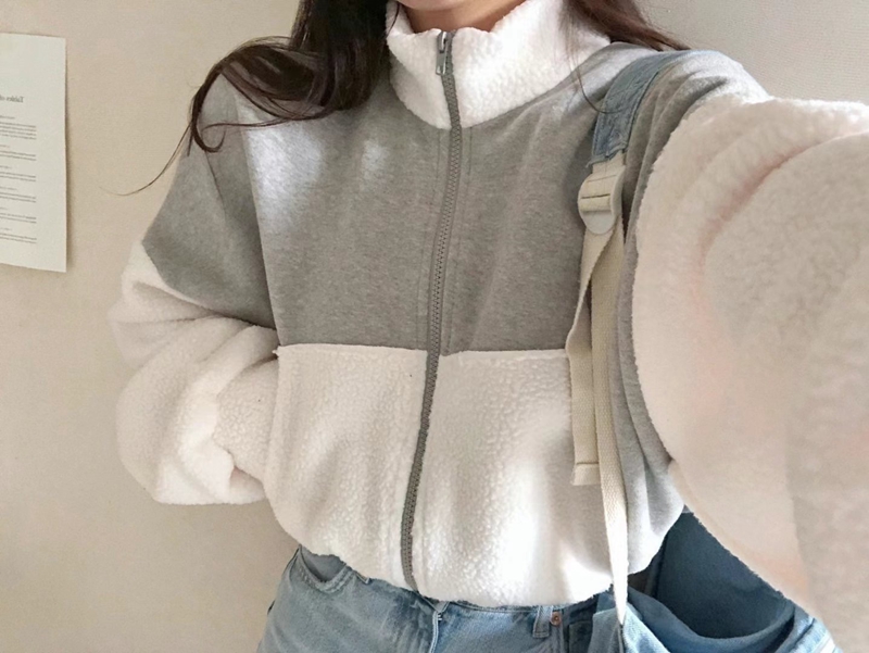 PUDDING直郵韓國代購女裝新款24秋冬休閑真品職業短款大衣拉鏈PUDDING短款大衣