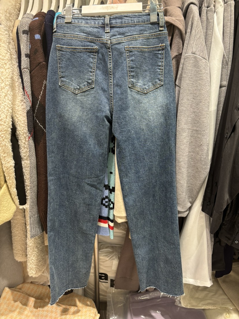 AWESOME-L韓國直郵女裝新款休閑24秋冬真品時尚推薦牛仔褲AWESOME-L牛仔褲