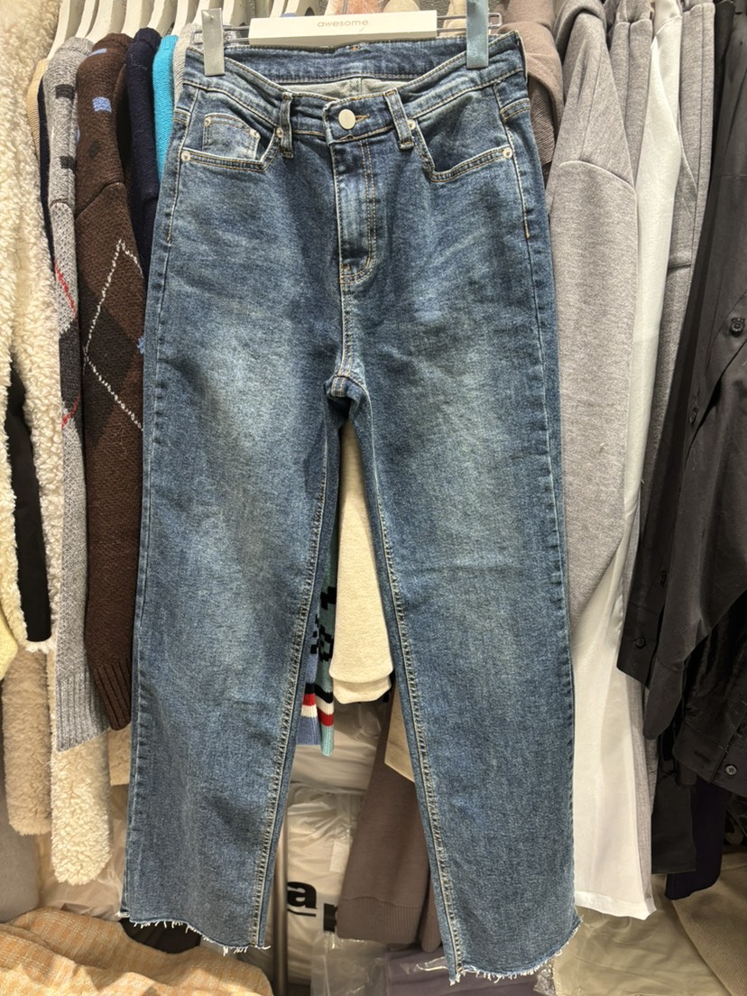 AWESOME-L韓國直郵女裝新款休閑24秋冬真品時尚推薦牛仔褲AWESOME-L牛仔褲圖色1