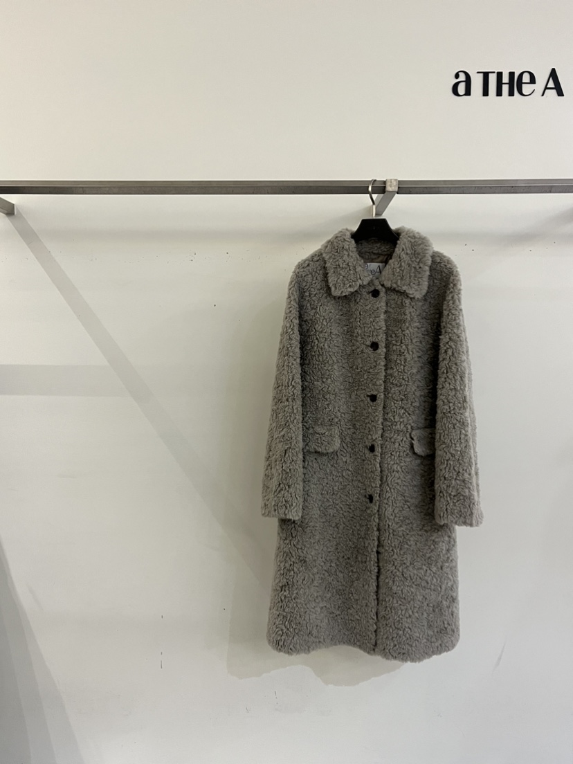 aTHeA直郵韓國代購女裝新品時尚熱賣職業真品人氣中長款大衣ATHEA中長款大衣圖色2