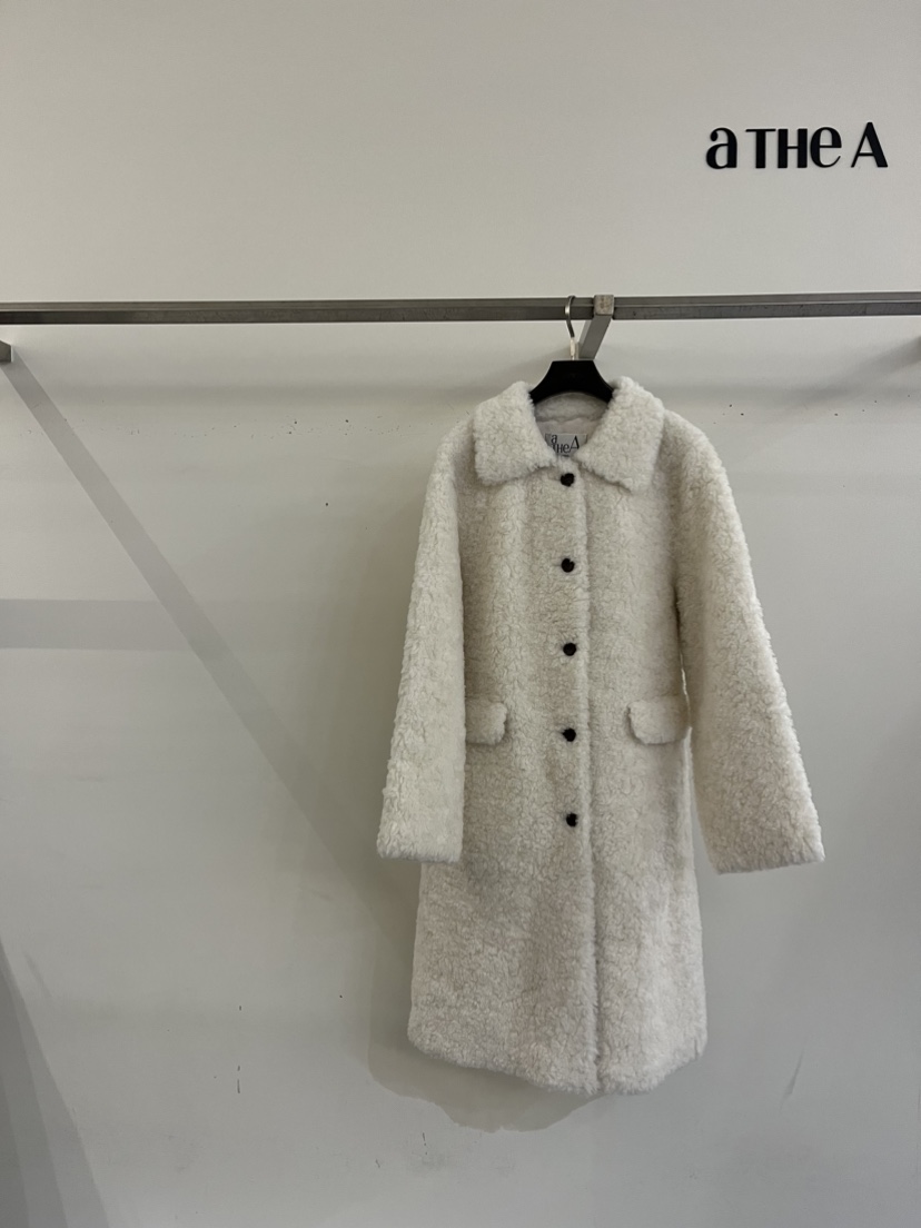 aTHeA直郵韓國代購女裝新品時尚熱賣職業真品人氣中長款大衣ATHEA中長款大衣圖色3