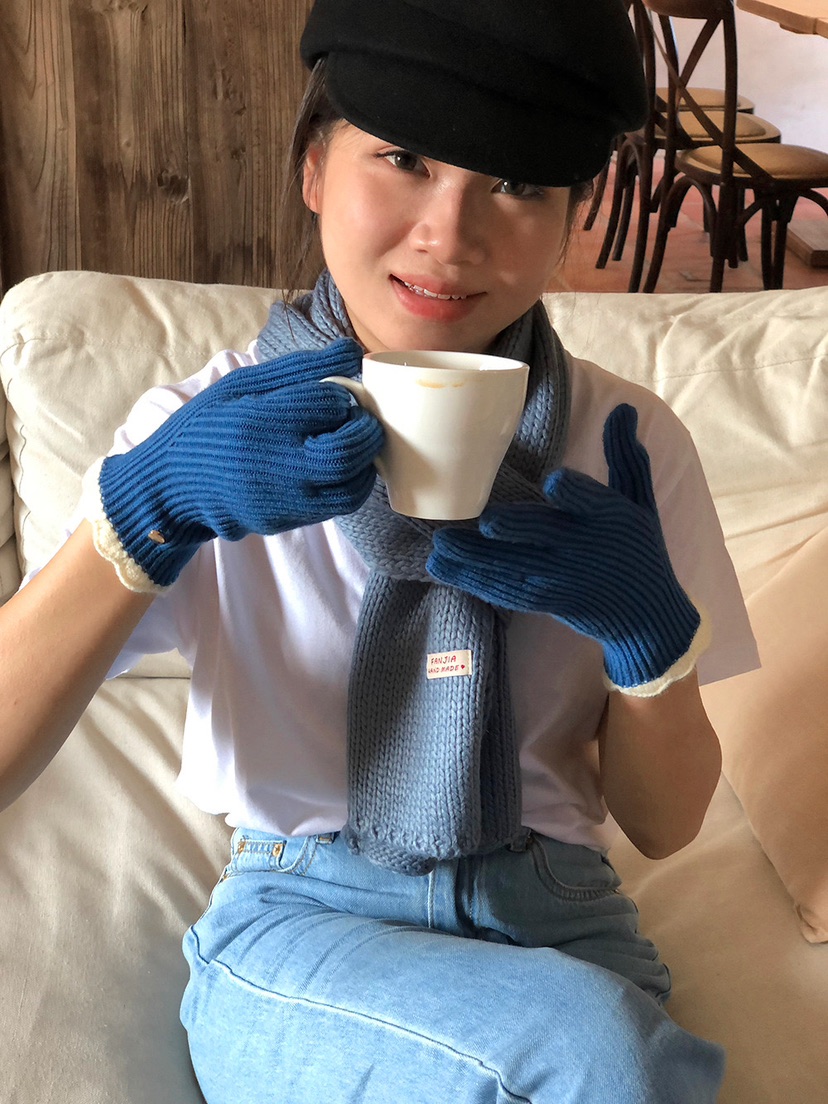 POSH BLUE韓國直郵東大門代購女裝新品時尚真品人氣手套羅紋POSH BLUE手套