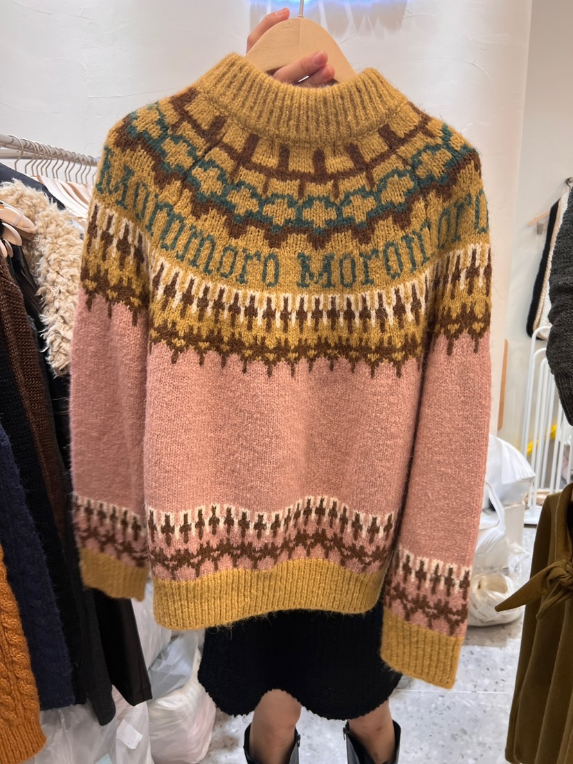 rou.tine韓國直郵東大門代購女裝新品人氣熱賣24秋冬毛衣拉鏈ANDYOUBROWN毛衣