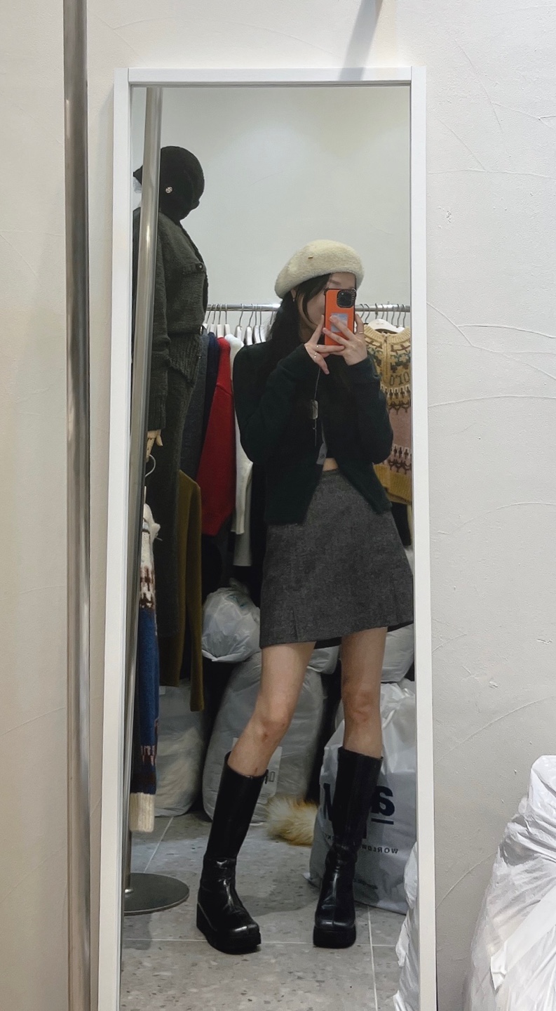 rou.tine韓國直郵東大門實拍女裝新款休閑人氣24秋冬職業帽子ANDYOUBROWN帽子