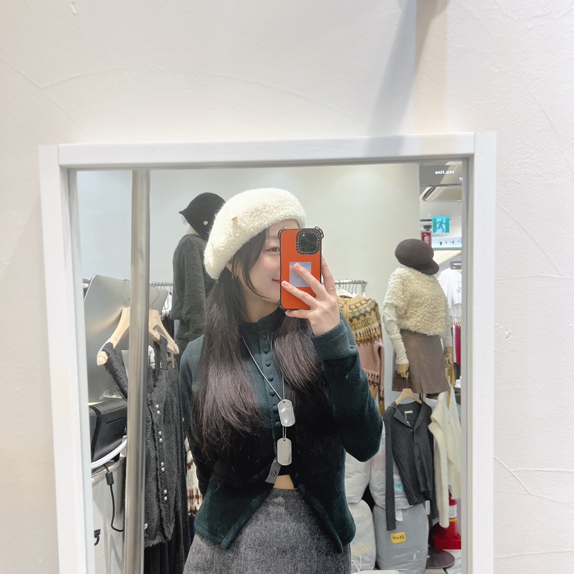 rou.tine韓國直郵東大門實拍女裝新款休閑人氣24秋冬職業帽子ANDYOUBROWN帽子圖色1