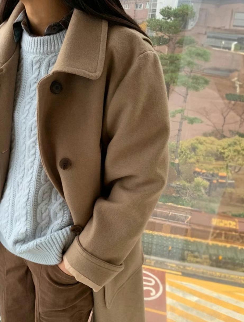 LIBERTE韓國直郵東大門實拍女裝新款職業熱賣時尚中長款大衣LIBERTE中長款大衣