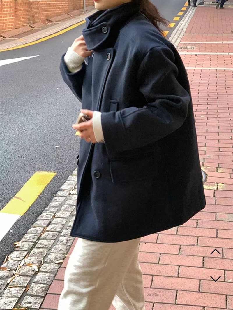 LIBERTE韓國直郵女裝新款24秋冬時尚休閑人氣真品短款大衣雙層LIBERTE短款大衣
