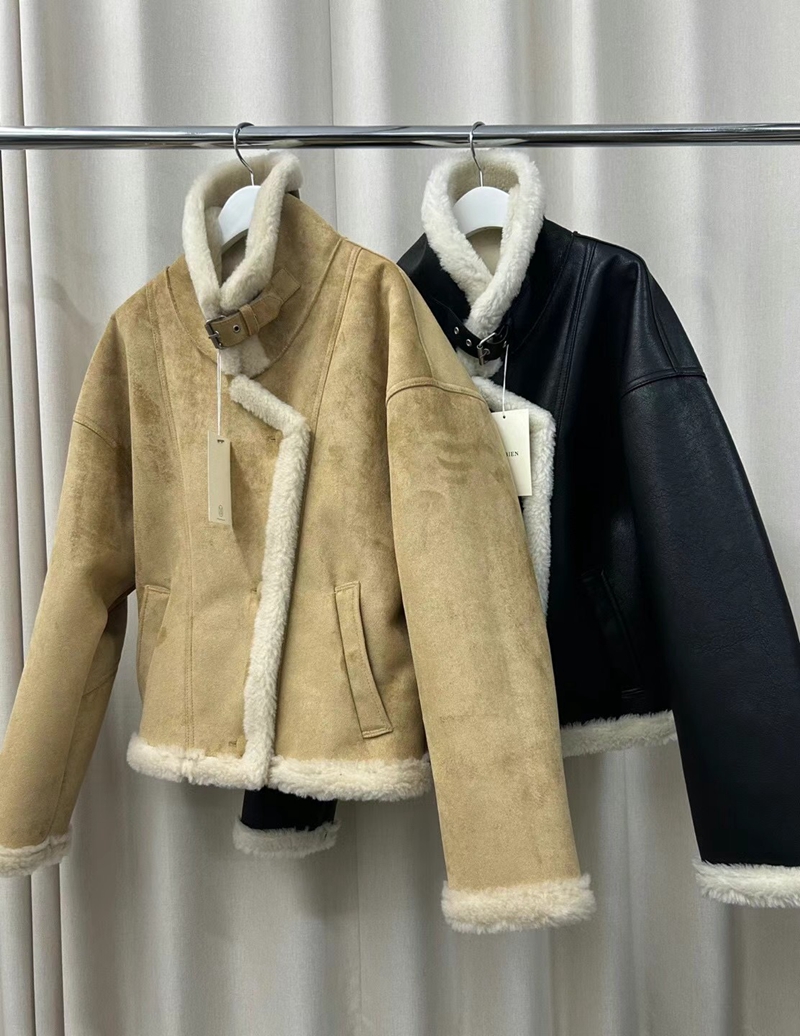 MUYBIEN韓國直郵女裝新品職業人氣推薦熱賣24秋冬時尚短款大衣ONEAND短款大衣