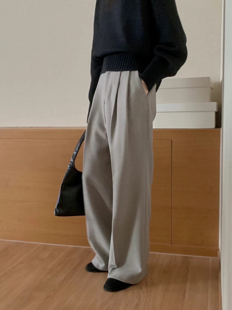 MUYBIEN韓國直郵東大門實拍女裝新款真品24秋冬人氣職業休閑褲ONEAND休閑褲