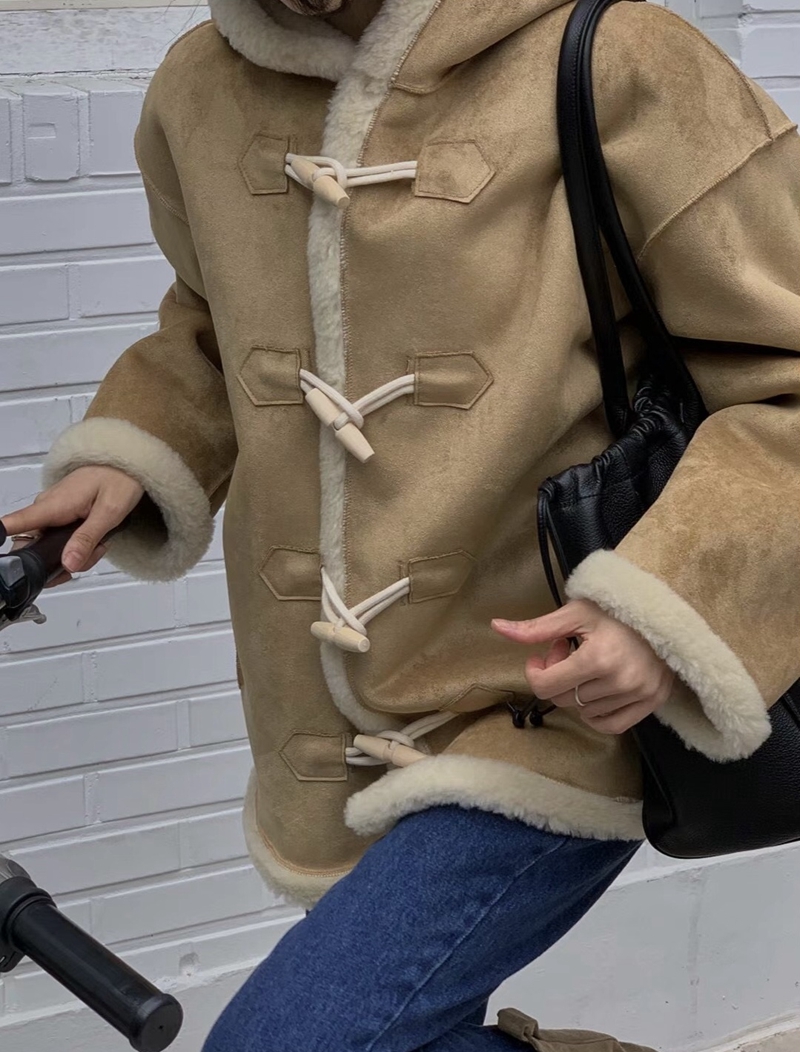 MUYBIEN韓國直郵女裝新品休閑推薦時尚熱賣24秋冬短款大衣雙面ONEAND短款大衣