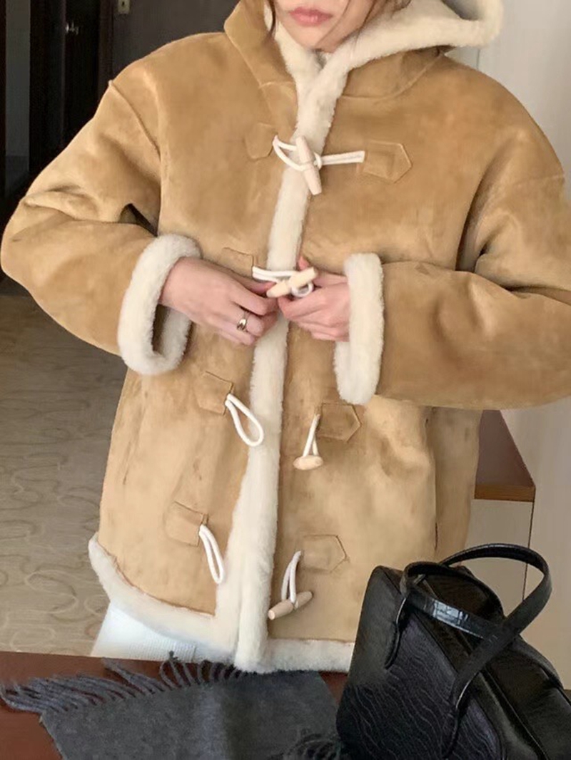 MUYBIEN韓國直郵女裝新品休閑推薦時尚熱賣24秋冬短款大衣雙面ONEAND短款大衣