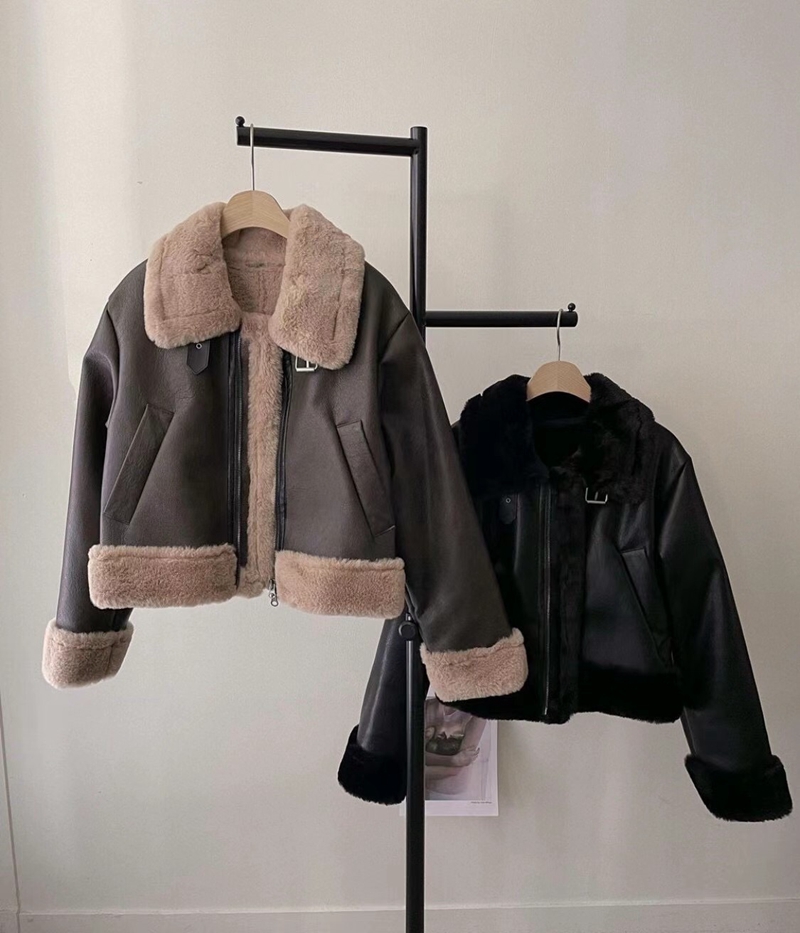 MUYBIEN韓國直郵東大門代購女裝新品職業休閑人氣推薦短款大衣ONEAND短款大衣