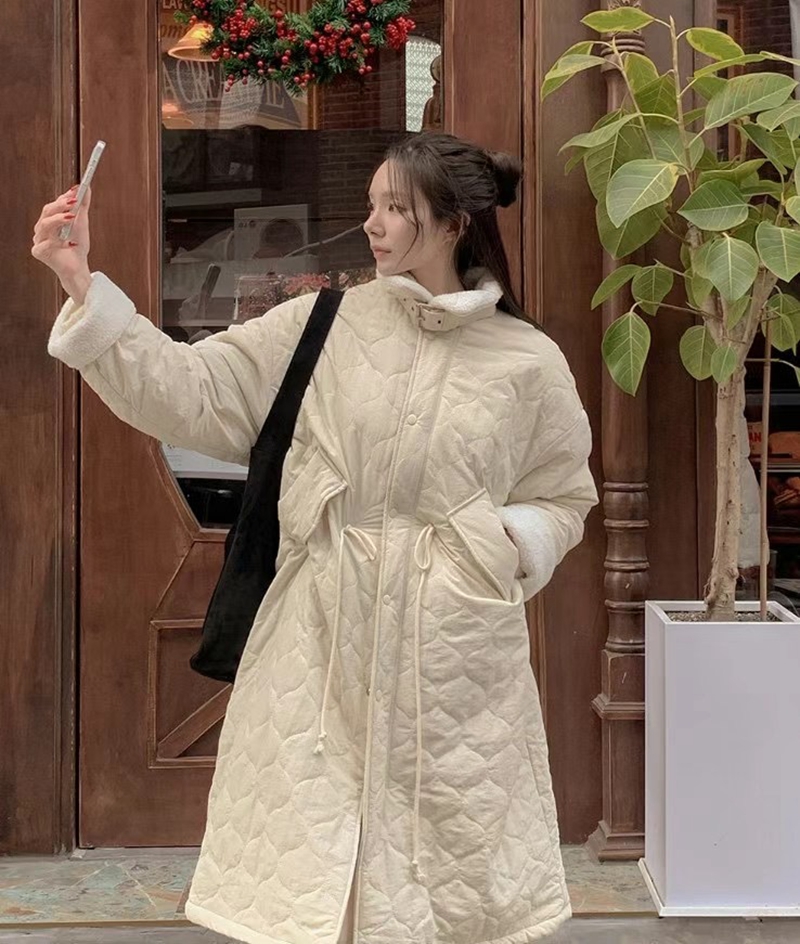 MUYBIEN韓國直郵女裝新品真品休閑熱賣職業人氣時尚中長款大衣ONEAND中長款大衣